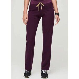 Figs Women's Purple Pants with Tan Drawstring